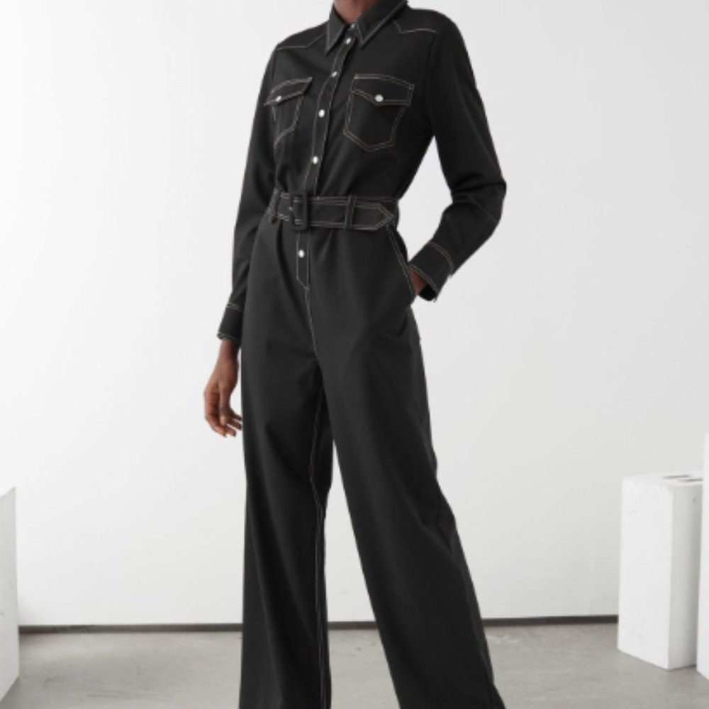 & Other Stories Utility Jumpsuit Size 8